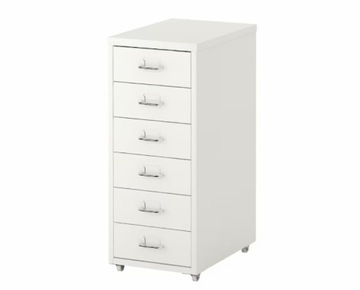 IKEA HELMER Komoda na kółkach, biały, 28x69 cm