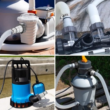 4 SZT ADAPTER WĘŻA BASENOWEGO DO FILTRA POMPY GŁĘBINOWEJ INTEX