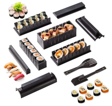 ZESTAW XL DO ROBIENIA SUSHI FORMY DO SUSHI SERCE 10W1 NARZĘDZIA