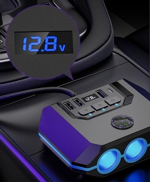 USB-разветвитель/разветвитель 12/24 В | QC USB-C | 5 x USB, 3 x питания |