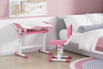 MOZOS DC-SET письменный стол + стул Розовый и белый