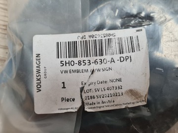 ЭМБЛЕМА ЗАДНЕГО КАПОТА VW GOLF VIII 5H0853630A