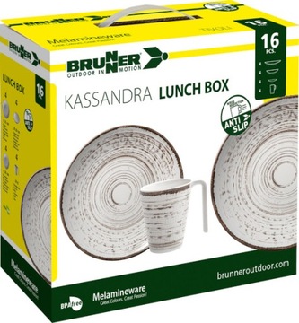 МЕЛАМИНОВЫЙ НАБОР ОБЕДЕННЫЙ BRUNNER KASSANDRA 16 шт.