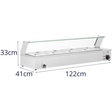 Мармит-бар-буфет с крышкой 4 x GN 1/2 2000 Вт