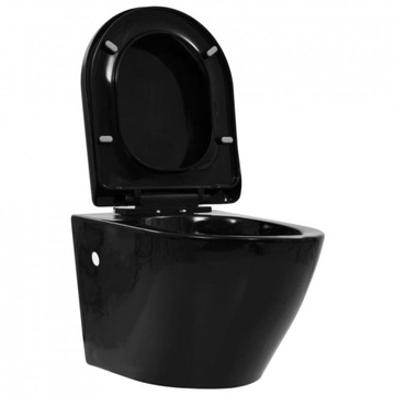 WISZĄCA MISA WC TOALETA MUSZLA CZARNA CERAMICZNA
