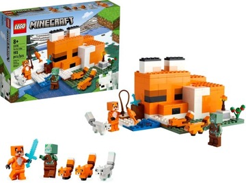LEGO Minecraft 21178 Fox Habitat Drown Zombie House Коттедж Меч Меч