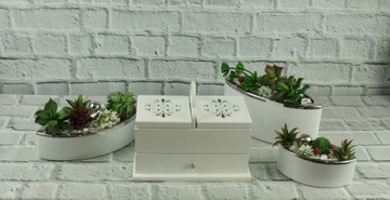 Цветочный горшок, керамическая крышка, белая чаша для бонсай 14