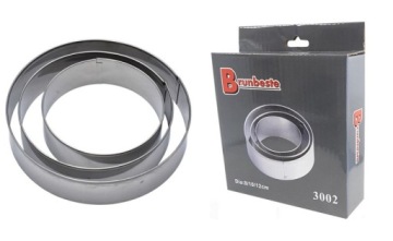 FORMA DO PIECZENIA CIAST RANT WYKRAWACZ MONOPORCJE 8-12 H2,5cm 3sztuki