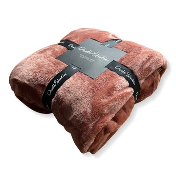 Koc Polarowy Pluszowy Miękki i Ciepły 130x180 Czerwony