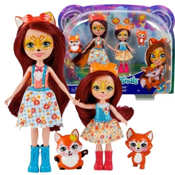 LALKI ENCHANTIMALS ZESTAW FELICITY I FEANA FOX + LISKI HCF81