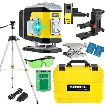 LASER KRZYŻOWY NIVEL SYSTEM CL2B + STATYW CZUJNIK