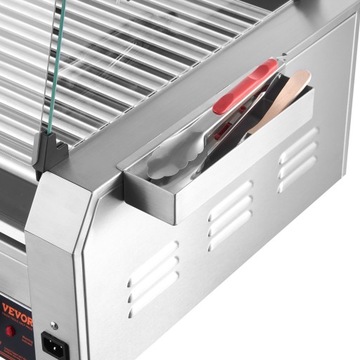 VEVOR 30 Hot Dog 11 Roller Elektryczny Grill Kuchenka Maszyna Podgrzewacz bułek 2400W
