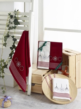 Ręcznik bawełniany haft 3138 V8 NEW YEAR HAPPY kpl