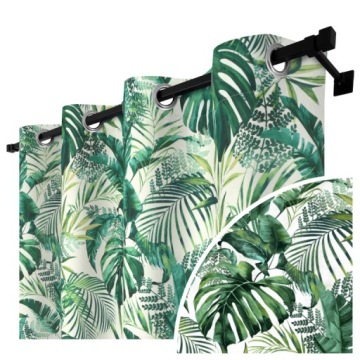 ZASŁONY NA PRZELOTKACH 140X280 ZASŁONY GOTOWE ZASŁONA W RÓŻNE KWIATY LIŚCIE