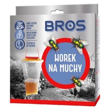 BROS WOREK NA MUCHY MUSZKI PUŁAPKA Z PRZYNĘTĄ WABIĄCY NIETOKSYCZNY 1SZT.