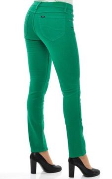 LEE spodnie SKINNY low GREEN jeans JADE _ W25 L33