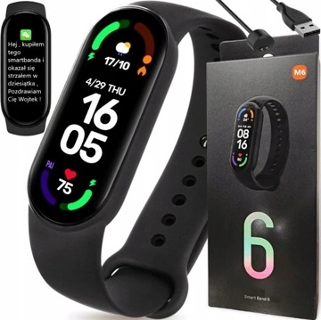 M6 OPASKA SPORT SMARTWATCH SMARTBAND ZEGAREK