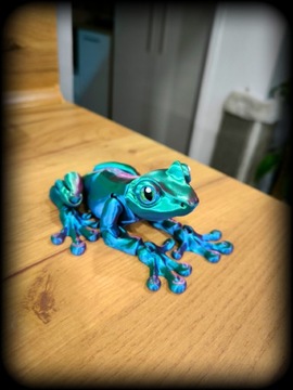 ПОДВИЖНАЯ ФИГУРКА ЛЯГУШКА РАЗНЫЕ ЦВЕТА НА ЗАКАЗ 3D ПЕЧАТЬ 16СМ