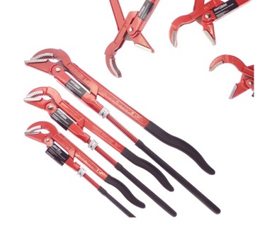 НАБОР ГИДРАВЛИЧЕСКИХ ТРУБНЫХ КЛЮЧЕЙ ИЗ 3-Х КЛЮЧЕВЫХ КЛЮЧЕЙ С РЕГУЛИРУЕМЫМИ ЩИПЦАМИ