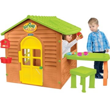 САДОВЫЙ ДОМИК ДЛЯ ДЕТЕЙ СО СТОЛОМ И Табуреткой MOCHTOYS Polish