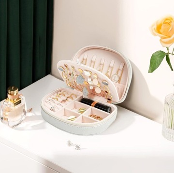 Шкатулка, органайзер, шкатулка для драгоценностей, кожаный футляр, маленький