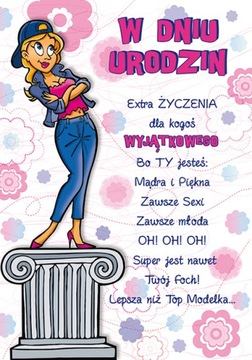 Kartka urodzinowa dla koleżanki zabawna żart Co17
