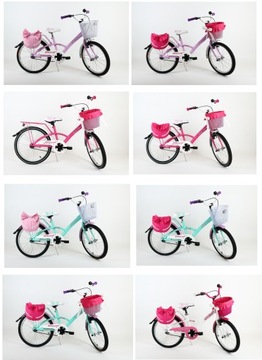 Польский велосипед для девочек 20 дюймов Roses Blue Pastel Польский производитель