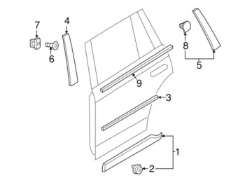 VOLVO XC90 19- ХРОМИРОВАННАЯ НАКЛАДКА ОКНА ПРАВАЯ ПРАВАЯ 31699847