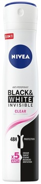 NIVEA Antyperspirant Black & White Invisible Clear 200 ml