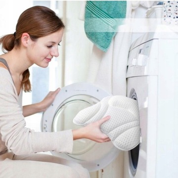 ЭРГОНОМИЧНАЯ ПОДУШКА ДЛЯ ВАННЫ, МЯГКАЯ И УЮТНАЯ ПОДГОЛОВНИК ДЛЯ ВАННЫ, БЕЛЫЙ