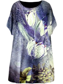 Kobieca bluzka z uroczym nadrukiem 50/52 5XL/6XL