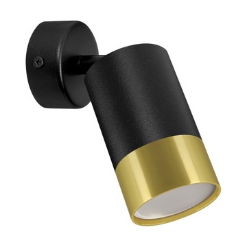 Kinkiet PUZON 1xGU10 czarny złoty BLACK/GOLDEN - ścienno-sufitowa regulacja