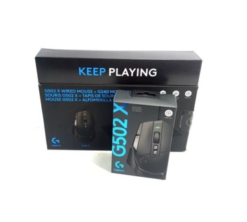 MYSZKA KOMPUTEROWA LOGITECH G502X Z PODKŁADKĄ LOGITECH G240