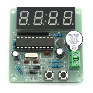 Elektroniczny zegar led 40x16 mm 4-bit podtrzymanie DIY KIT
