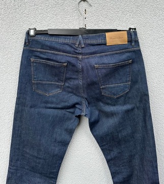 Massimo Dutti 40 stylowe granatowe spodnie jeansowe