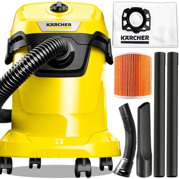 ODKURZACZ BEZWORKOWY UNIWERSALNY WD3 KARCHER TURBO MOCNY NADMUCH PREMIUM XL