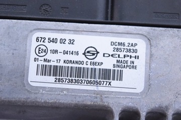 SSANGYONG KORANDO MODUL ŘÍDÍCÍ MOTOREM ECU 2.2 XDI 2018 RHD