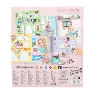Верхняя наклейка Модель Книжка-раскраска Stickworld KITTY and DOGGY