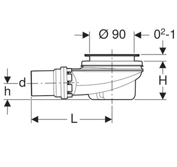 GEBERIT ZESTAW ODPŁYWOWY DO BRODZIKÓW CHROM