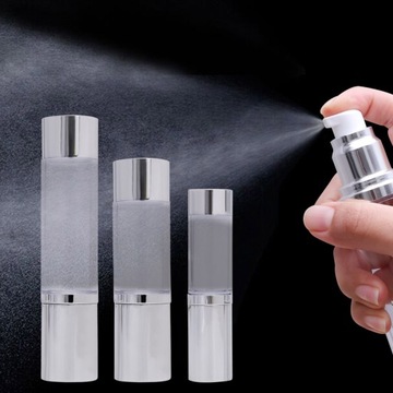 3 SZTUK PRZEZROCZYSTE BUTELKI Z POMPKĄ MAŁE PUSTE DOZOWNIKI BUTELKI DO MAKIJAŻU I