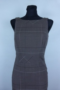 H&M ołówkowa sukienka przed kolano krata 34 / XS