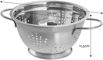 Durszlak Pail Metal Kitchen Fitmer для макаронных ручек с большими 30 см.