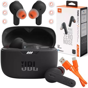 SŁUCHAWKI BEZPRZEWODOWE JBL TUNE 230NC BLUETOOTH ANC DOKANAŁOWE 4 MIKROFONY