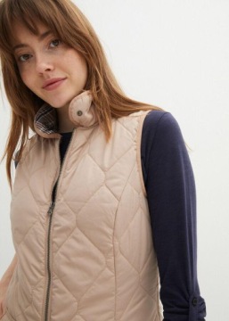 ДЛИННЫЙ СТЕГАНЫЙ ЖИЛЕТ НА ПУГОВИЦАХ BONPRIX 40