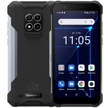 HAMMER Construction Pancerny Smartfon 6GB RAM IP69 Wytrzymały DALMIERZ