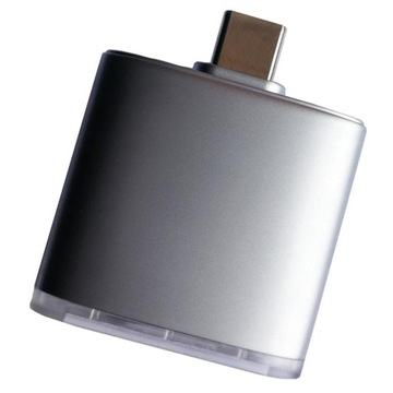 USB-кардридер SD, адаптер для карт USB C OTG, серебристый