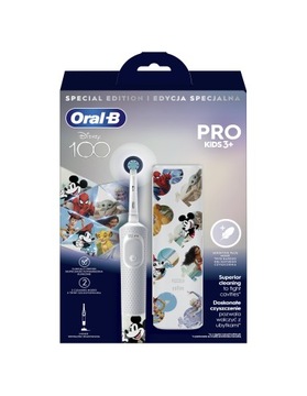 Электрическая зубная щетка Oral-B Vitality PRO Kids Disney 100 в футляре