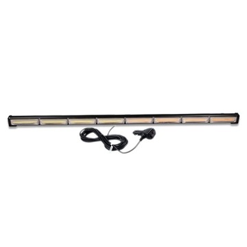 BELKA OSTRZEGAWCZA JEDNOSTRONNA POMARAŃCZOWA KOGUT STROBO LED 117CM 12V 24V