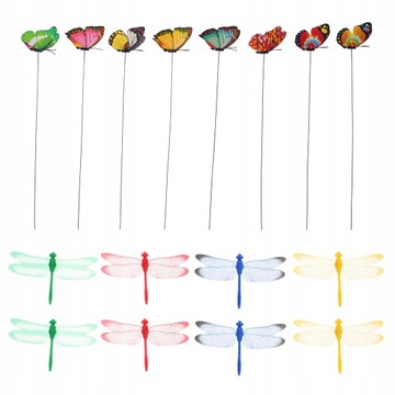 24 sztuk Ogrodowe motyle ozdoby Dragonfly stawki
