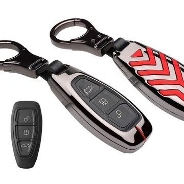 Etui na klucz smart FORD Kuga Focus Fiesta Mondeo Puma ST metal czerwony